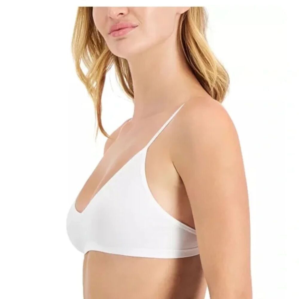 Jenni Womens Light Support Bralette Bright White S